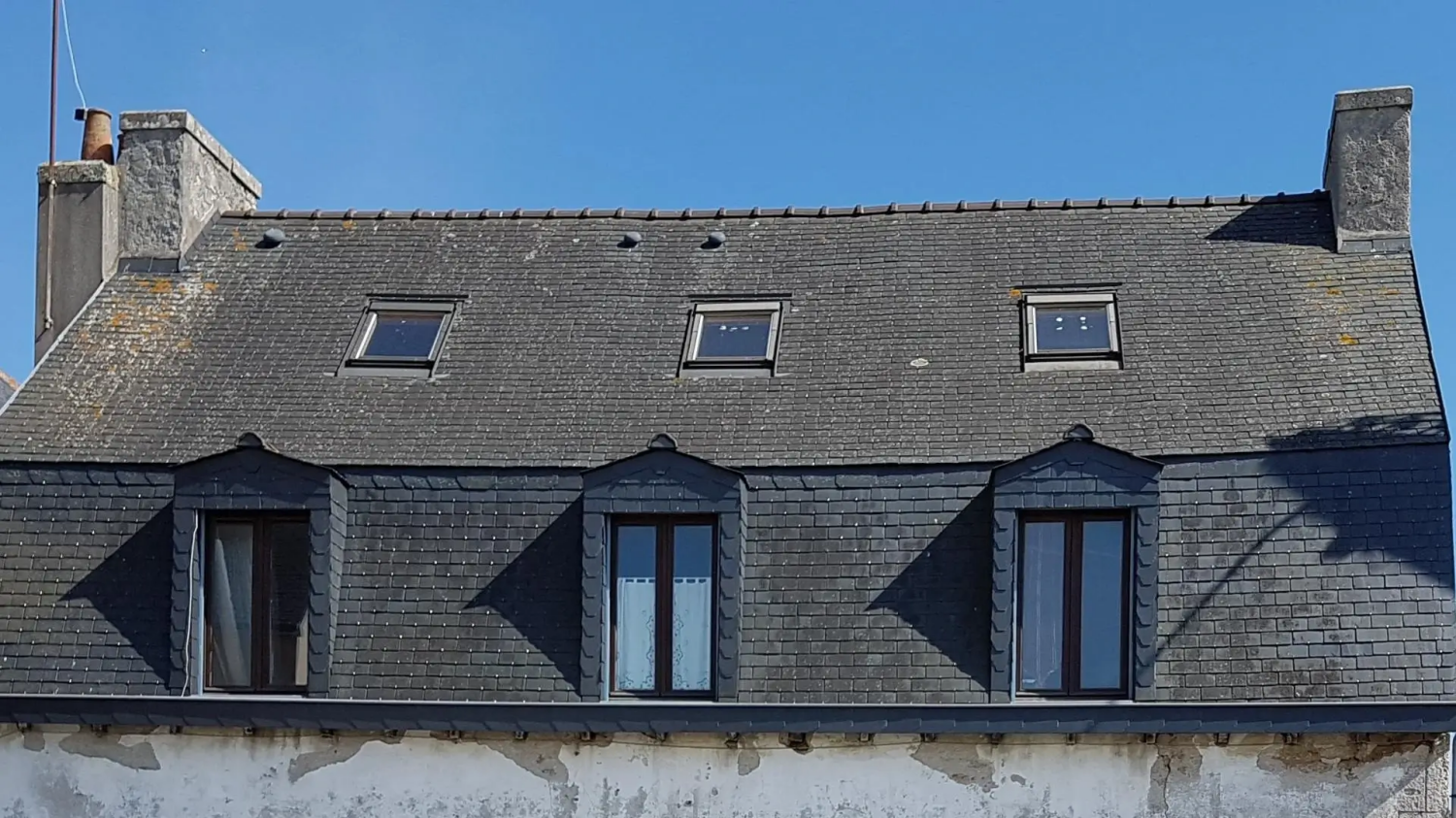 Démoussage d'une toiture